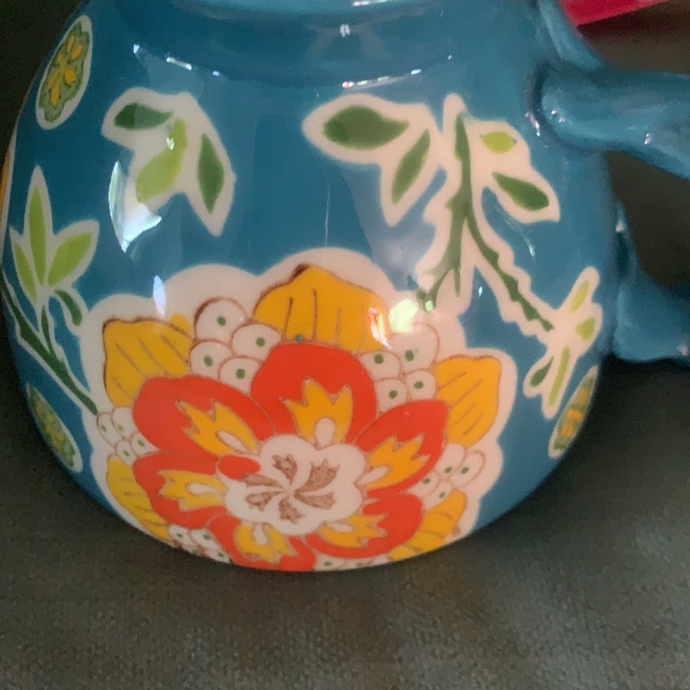 Dutch wax mug handpainted ceramic - Picture 5 of 7